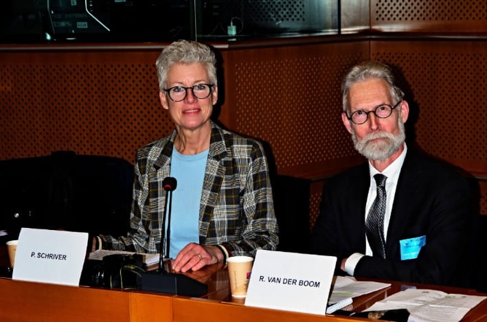 Rob van der Boom and Pernille Schriver in European Parliament 2023
